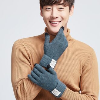 H10053 Mannen Gebreide Handschoenen Touchscreen Koreaanse Warme Wanten Mannelijke Rijden rijden Winddicht Herfst Winter Hand Muff StyleG