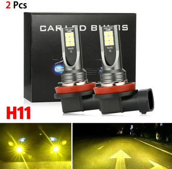 H11 H8 H9 LED Headlight Bulb Conversion Kit Bulbs High Power 3000K Yellow 350W DRL Lamps radiating Lamp Auto Near far beam