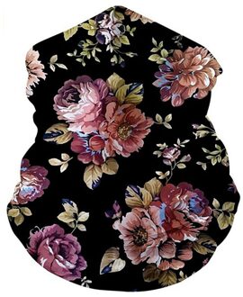 # H25 Bloemenprint Unisex Wandelen Sjaals Outdoor Hoofdband Sjaal Hals Winddicht Gezicht Cover Zon Bescherming Bandana Hoofddeksels