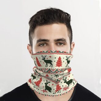 # H25 Kerst Patroon Print Fietsen Wandelen Sjaals Outdoor Tulband Rijden Mannen En Vrouwen Sport Naadloze Sjaal Hoofddeksels Bandana C