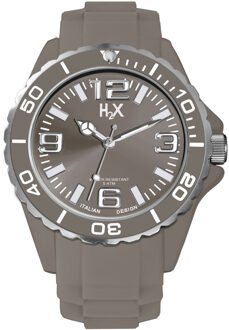 H2x dames sg382dg2 reef lumineuze waterdichte grijze zachte rubberen horloge Grijs