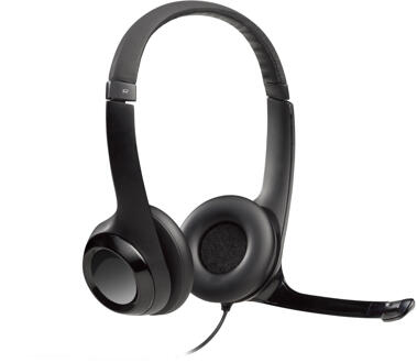 H390 Stereo USB-A Headset Headset Zwart