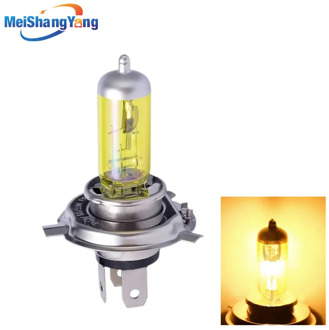 H4 55W 12V 100W Yellow Fog Lights Halogen Bulb High Power Headlight Lamp Car Light Source parking Head auto 60/55W 3000K