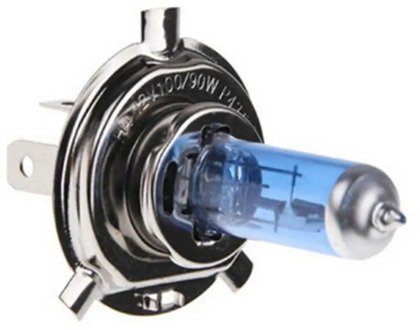 H4 Halogen Lamp 12V 100W 6000K Car Halogen Bulb Xenon Dark Blue Glass Super White (2 PCS)