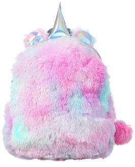 # H40 Leuke Rugzak Vrouwen Meisje Lederen Pluche Rugzakken Student Holografische Reizen School Rugzak Tassen Voor Vrouwen Rugzak Mochila roze