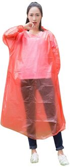 # H40 Wegwerp Adult Emergency Waterdichte Regenjas Wandelen Camping Hood Poncho Regenjas Reizen Camping Jas Unisex Transparant