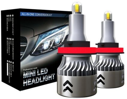 H7/H8/H9/H11 9006/HB4 Xenon Hid Kit 8 Sides 2Pcs 55W 30000LM led H7 Auto Canbus Led Koplampen Lampen Kit Heldere H8 H9 H11
