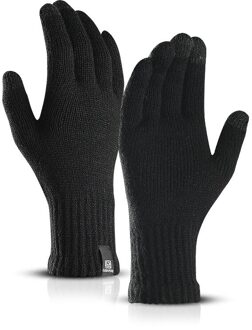 H9989 Gebreide Vrouwen Handschoenen Winter Touchscreen Eenvoudige Warme Pluche Wanten Mannen Vrouwelijke Student Koreaanse Trendy Hand Muff StyleA