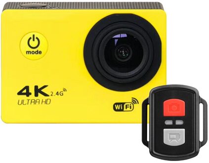 H9R 4K Action Camera Ultra Hd Wifi 2 Inch Scherm 170D Gaan Waterdicht Pro Camera Helm Video Opname Action sport Camera geel