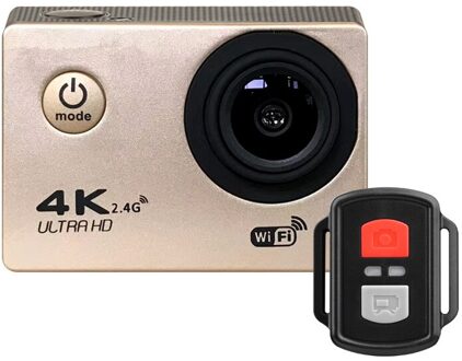 H9R 4K Action Camera Ultra Hd Wifi 2 Inch Scherm 170D Gaan Waterdicht Pro Camera Helm Video Opname Action sport Camera Goud