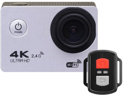 H9R 4K Action Camera Ultra Hd Wifi 2 Inch Scherm 170D Gaan Waterdicht Pro Camera Helm Video Opname Action sport Camera Zilver