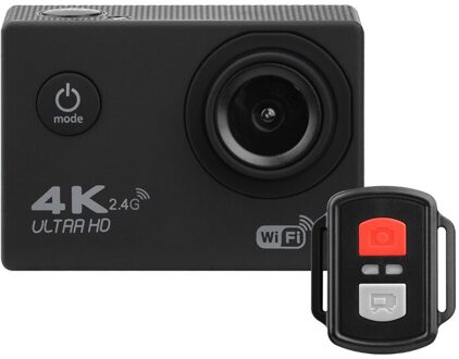 H9R 4K Action Camera Ultra Hd Wifi 2 Inch Scherm 170D Gaan Waterdicht Pro Camera Helm Video Opname Action sport Camera zwart