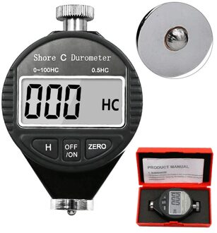 Ha Hd Hc Digital Dial Indicator Durometer Digitale Hardheid Tester Meter Shore Een Voor Plastic Lederen Rubber Multi-Hars HC zwart