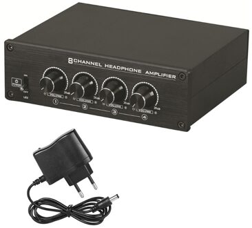 HA800 Ultra-Compact 8 Kanalen Mini -Audio Stereo Headset Hoofdtelefoon Versterker W8ED EU