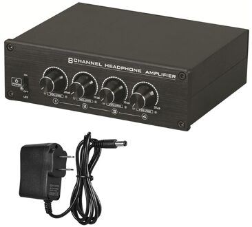 HA800 Ultra-Compact 8 Kanalen Mini -Audio Stereo Headset Hoofdtelefoon Versterker W8ED US