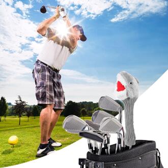 Haai Zachte Fleece Golf Club Head Cover Headcover Voor No.3 No.5 Fairway Wood Club-Maken Producten Novel Leuke Golf accessoires