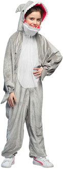 Haaien Onesie Pluche Kind Zilver - Grijs