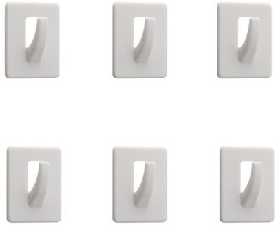 Haak Baseline Rectangle S - Wit - 6 stuks