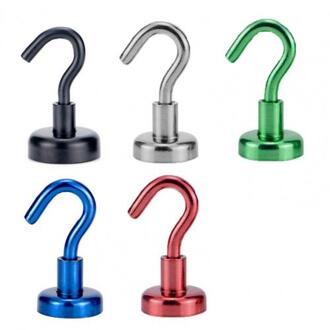 Haak Draagbare Permanente Multicolor Sterke Magnetische Haak Voor Home zwart