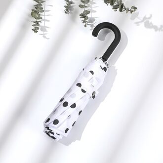 Haak Drievoudige Paraplu Dual-Purpose Zon Bescherming Uv Paraplu Vrouwen Vouwen Compact Reizen Paraplu Duurzaam Regen Paraplu golf punt Rain