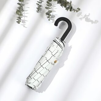 Haak Drievoudige Paraplu Dual-Purpose Zon Bescherming Uv Paraplu Vrouwen Vouwen Compact Reizen Paraplu Duurzaam Regen Paraplu W Rain en zon