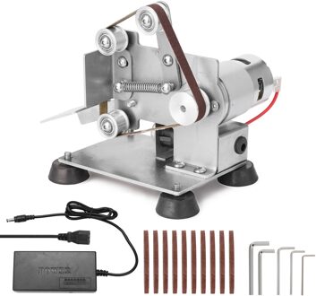 Haakse Slijper Bandschuurmachine Mini Draagbare Elektrische Bandschuurmachine Diy Polijsten Slijpmachine Cutter Randen Puntenslijper Met Voet Pad US plug