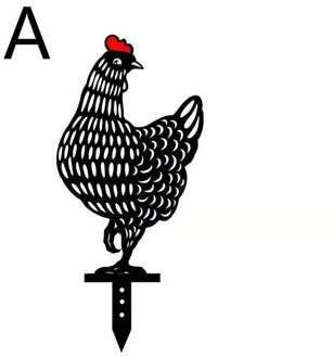 Haan Metalen Dier Silhouet Stake Voor Werven, Shadow Decoratie Voor Tuin, Kip Silhouet Yard Art, land Yard Art