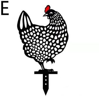 Haan Metalen Dier Silhouet Stake Voor Werven, Shadow Decoratie Voor Tuin, Kip Silhouet Yard Art, land Yard Art