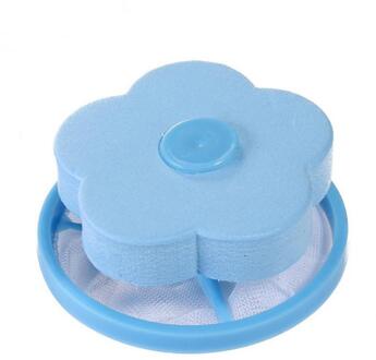 Haar Bal Removal Tool Wasmachine Haar Bal Zuig Remover Stok Zak Herbruikbare Filter Mesh Pouch Wasserij Gereedschap Accessoires blauw A