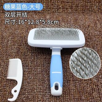 Haar Borstel Dierbenodigdheden Harige Hond Kam Kat Schoonmaken Kam Kat Hond Drijvende Haar Epilator Naald Kam Verwijderen Haar Borstel paars