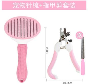 Haar Borstel Dierbenodigdheden Harige Hond Kam Kat Schoonmaken Kam Kat Hond Drijvende Haar Epilator Naald Kam Verwijderen Haar Borstel scharlaken