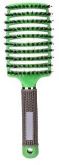Haar Borstel Haar Hoofdhuid Massage Kam Meisjes Haarborstel Varkenshaar Nylon Vrouwen Nat Krullend Ontklitter Voor Salon Kappers Styling K-GH44-groen