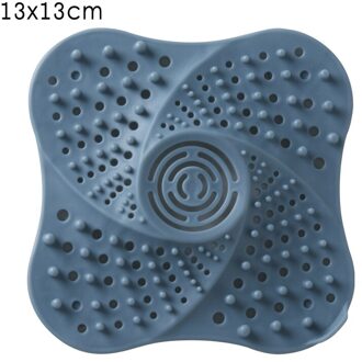 Haar Catcher Gootsteenzeefje Plug Afvoer Covers Anti-Blocking Voor Badkamer Keuken Benodigdheden Multifunctionele 1Pcs Tpr 3 Kleuren Blauw