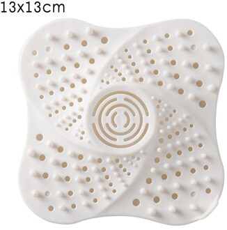 Haar Catcher Gootsteenzeefje Plug Afvoer Covers Anti-Blocking Voor Badkamer Keuken Benodigdheden Multifunctionele 1Pcs Tpr 3 Kleuren wit