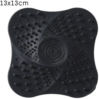 Haar Catcher Gootsteenzeefje Plug Afvoer Covers Anti-Blocking Voor Badkamer Keuken Benodigdheden Multifunctionele 1Pcs Tpr 3 Kleuren zwart