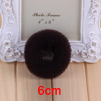 Haar Donut Magic Foam Sponge Grote Ring Hair Styling Gereedschap Accessoires Voor Meisjes Vrouwen Haar Donut Braider 6cm koffie