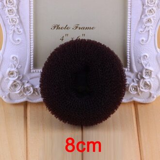 Haar Donut Magic Foam Sponge Grote Ring Hair Styling Gereedschap Accessoires Voor Meisjes Vrouwen Haar Donut Braider 8cm koffie