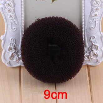 Haar Donut Magic Foam Sponge Grote Ring Hair Styling Gereedschap Accessoires Voor Meisjes Vrouwen Haar Donut Braider 9cm koffie