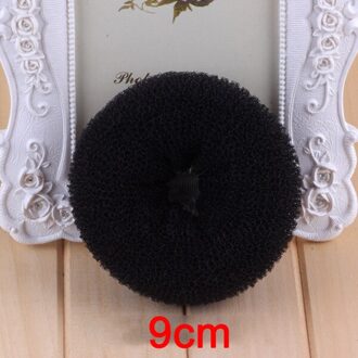 Haar Donut Magic Foam Sponge Grote Ring Hair Styling Gereedschap Accessoires Voor Meisjes Vrouwen Haar Donut Braider 9cm zwart