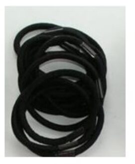 Haar-elastiekjes zwart 5cm zakje a 12st