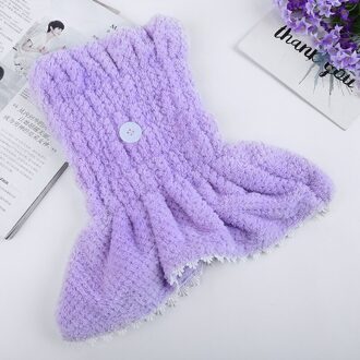 Haar Handdoek Microfiber Handdoek Strand Voor Badkamer Badstof Haar Wrap Sneldrogende Douche Cap Wraphat Thuis Textiel Effen Snel paars