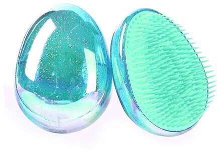 Haar Hoofdhuid Massage Kam Haarborstel Varkenshaar Nylon Vrouwen Nat Krullend Ontwarren Haar Borstel Voor Salon Kappers Styling Tools 35 groen