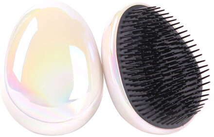 Haar Hoofdhuid Massage Kam Haarborstel Varkenshaar Nylon Vrouwen Nat Krullend Ontwarren Haar Borstel Voor Salon Kappers Styling Tools 35 wit