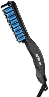 Haar Kam Borstel Baard Stijltang Mannen Nat & Droog Multifunctionele Elektrische Haar Rechttrekken Kam Quick Haar Styler Voor Mannen