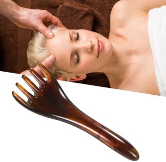 Haar Kam Hoofd Massage Bijenwas Vijf-Claw Massager Hoofd Hoofdhuid Gezicht Acupunt Gua Sha Gezondheid Massage Tool Verlichten Vermoeidheid