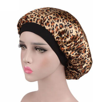 Haar Satijn Motorkap Voor Slapen Douche Cap Zijde Motorkap Motorkap Vrouwen Nachtrust Cap Head Cover Brede Elastische Band 07