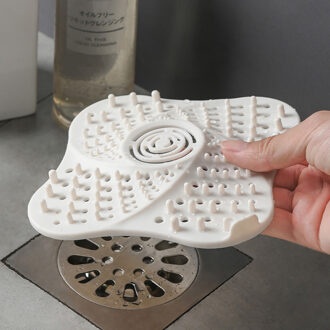 Haar Stoppers Badkamer Afvoer Haar Catcher Bad Stopper Plug Gootsteenzeefje Filter Douche Пробки Для Волос wit