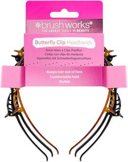 Haar Styling brushworks Butterfly Clip Headbands 3 st