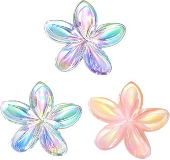 Haar Styling brushworks Frosted Flower Claw Clips 3 st