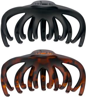 Haar Styling brushworks Matte Octopus Claw Clips 2 st